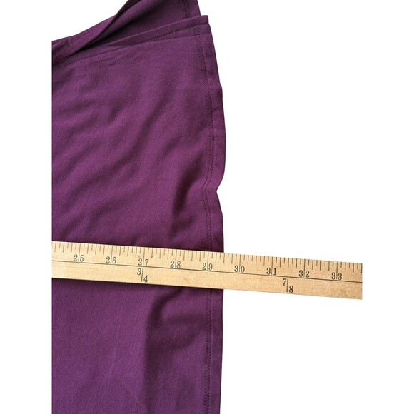 H by Halston Essentials Slinky Knit Mock Neck Tunic Top Women's Small Eggplant - Picture 10 of 15